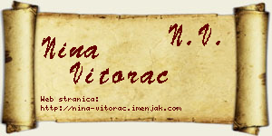 Nina Vitorac vizit kartica